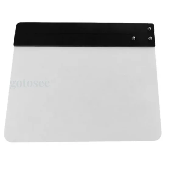 thumbnail image 2 of Flexzion Director Clapboard Film Movie Clapper Board Acrylic Plastic Dry Erase Stadio Camera Tv Video Cut Action Scene Slate Board 10x12 With Black White Sticks 2 of 10
