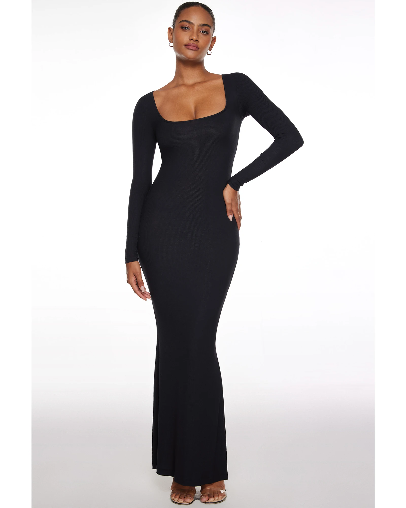 Langärmliges jerseykleid Clearance