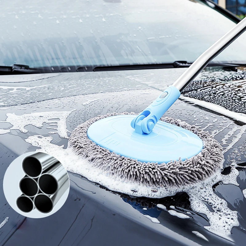 NewCarCleaningBrush180DegreeRotateAdjustableCarWashBrush