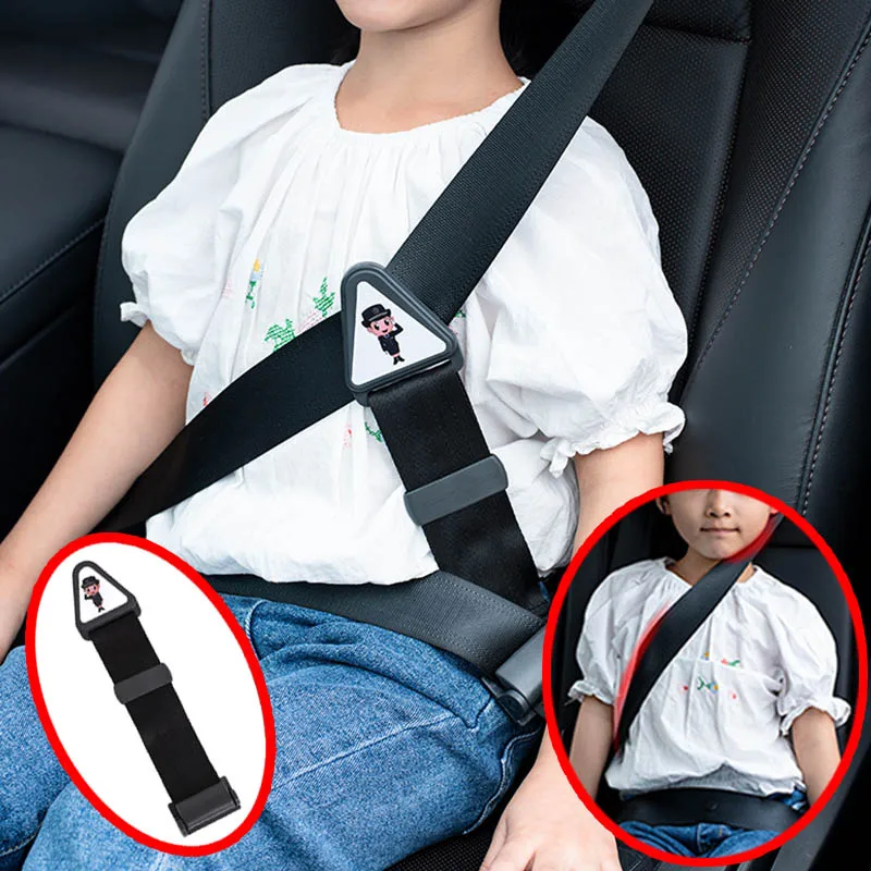 Cintura di sicurezza per bambini in auto, previene il movimento, chiusura regolabile, sicura e confortevole, sedile anti-strangolamento al collo, limitatore pratico - Image 2