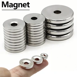 Ultra - Strong Neodymium Round Magnet with Holes - Perfect for DIY and Refrigerator Projects (18x3 - 5mm - 10piece)