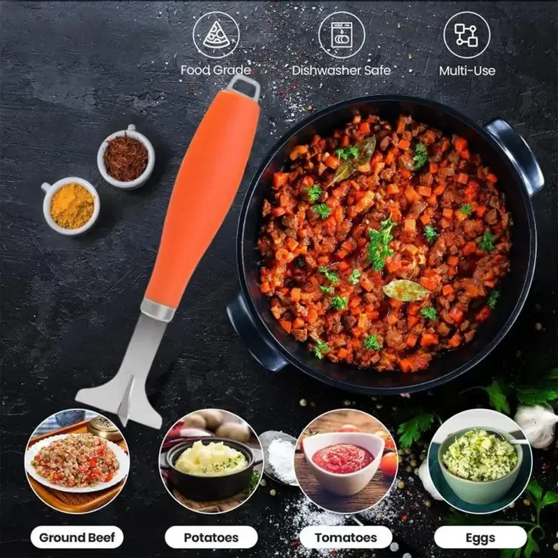 New Multifunctional Meat Chopper Tool Meat Tool for Ground Beef Meat Chopper for Ground Beef Non-slip Ground Chopper lijiao
