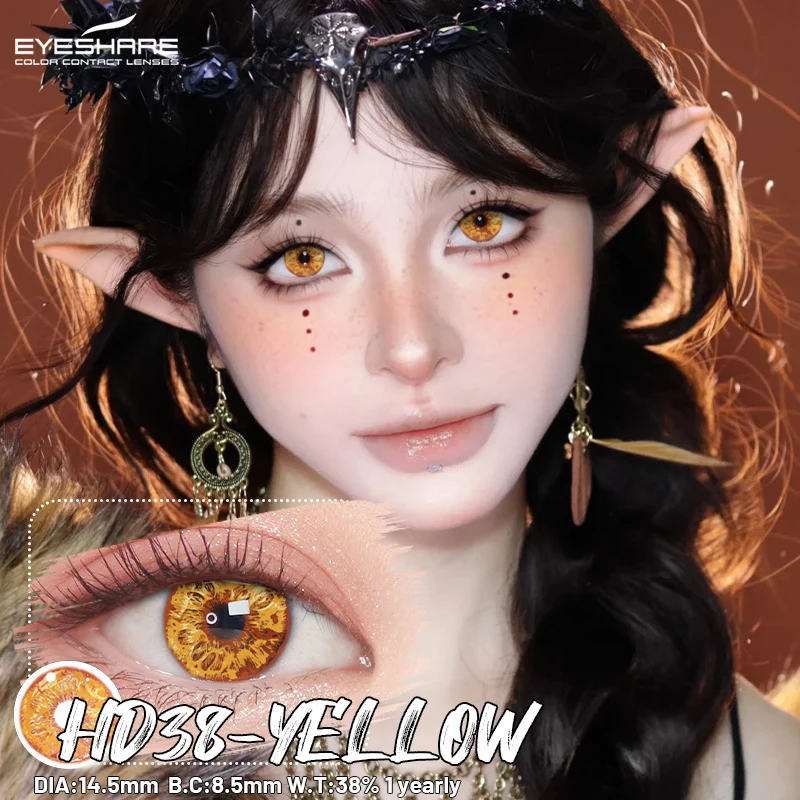 EYESHARE Halloween Little Devil Farbkontaktlinsen für Augen Anime Zubehör Cosplay Weiße Linse Pupilentes Schwarze Linsen – Detail 31