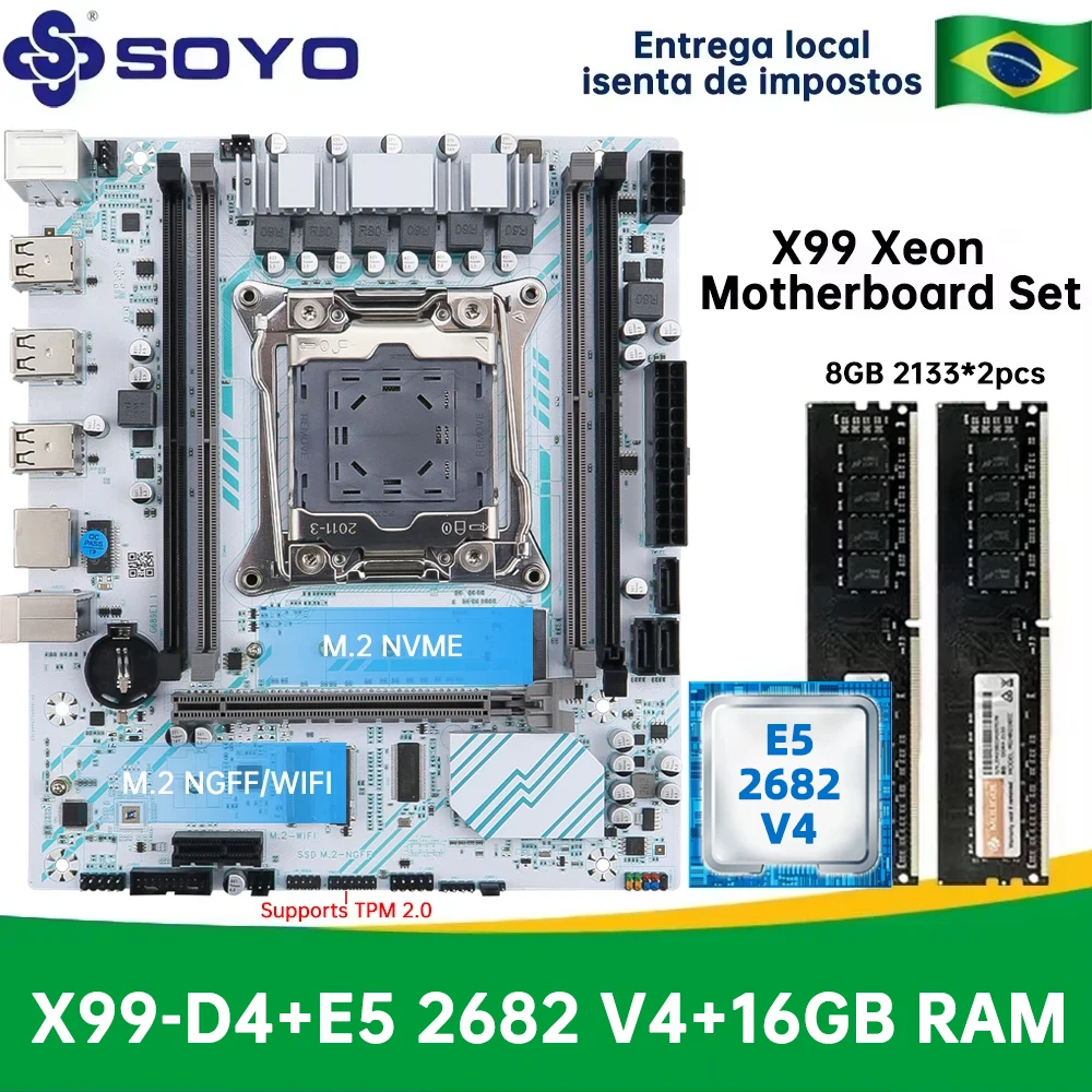 Kit Xeon E5-2682 V4 + SOYO X99-D4 + 16GB DDR4