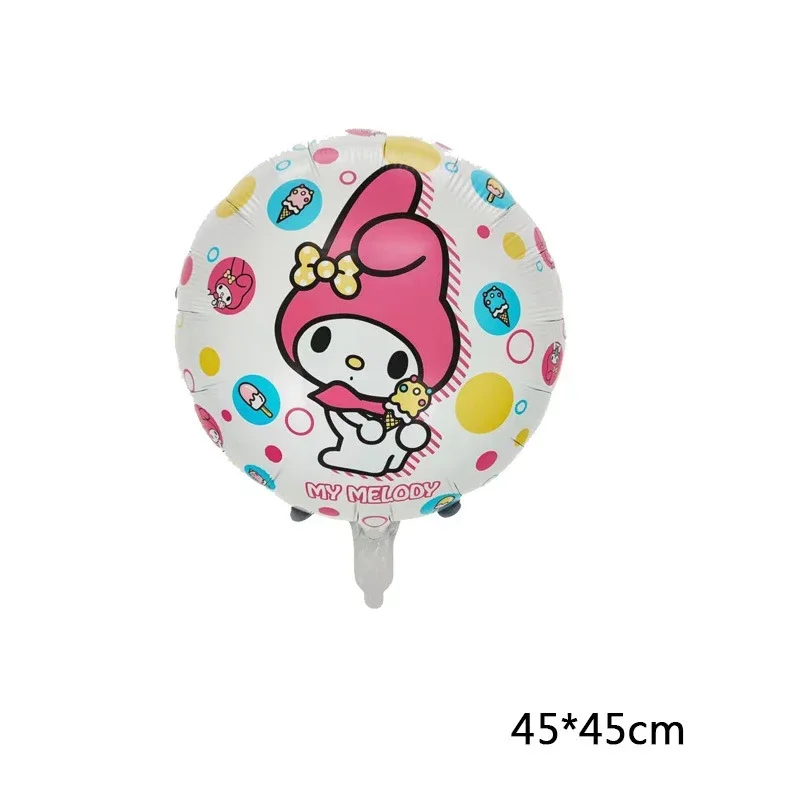 thumbnail image 1 of Juego de globos de aluminio de dibujos animados de Sanrio, Kuromi, My Melody, Cinnamoroll, Hello Kitty, juguetes decorativos para fiestas de cumpleaños infantiles, 1 of 5