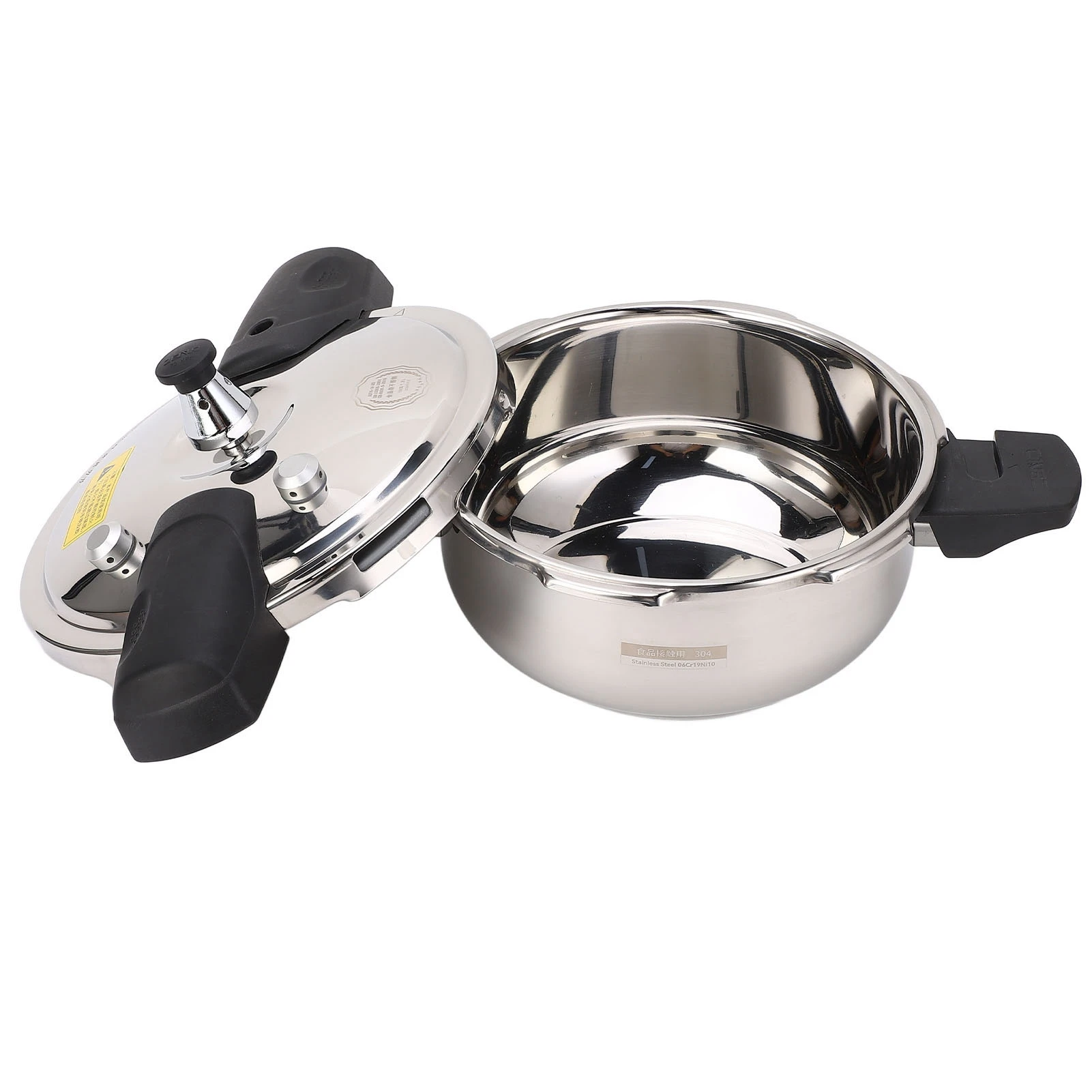 Stainless Steel Mini Pressure Cooker Safe Explosion Proof 1.8L 1.8 Liter Pressure Cooker Oyster Fish Head Pot for Gas Stove