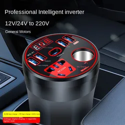 220V Power Converter Car Inverter 12V24V Multifunctional Car Power Inverter Led Display Mobile Phone Fast Charge