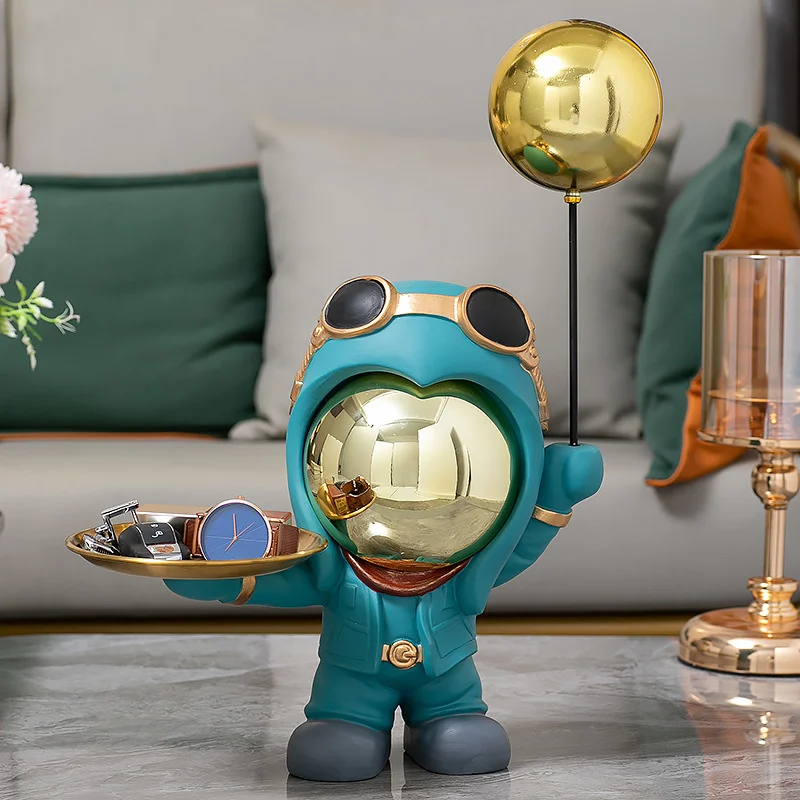 

Astronaut's creative living room Enter the door Enter the door Key to store the furnishings Light luxury home decorations New