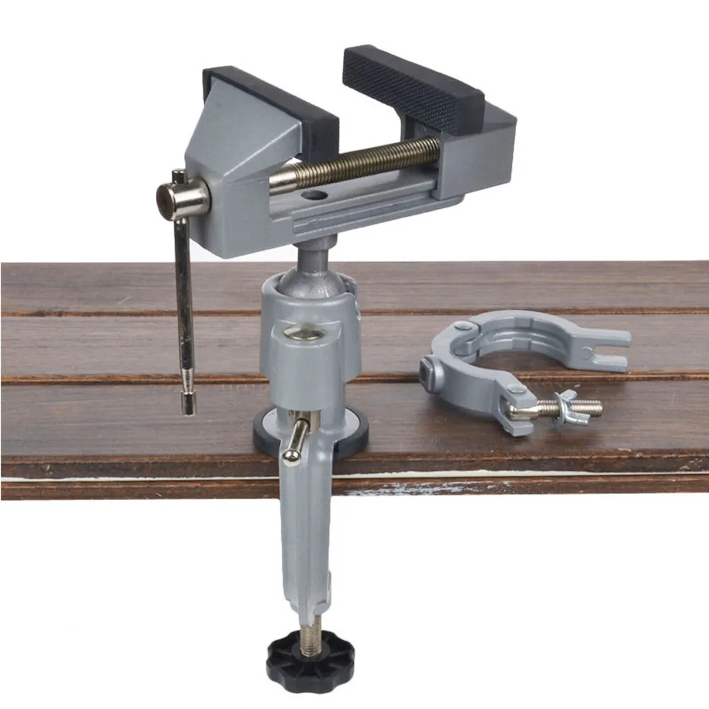 

2In1 Table Vise Bench Clamp 360 Clamp Table Grinder Holder Dril For Rotary Tool 250*147mm Aluminium Alloy Table Vise Hand Tools