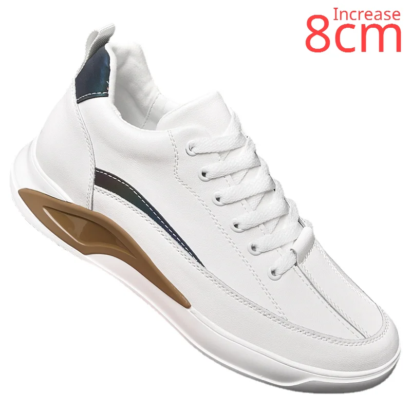 

Heightening Shoes Men tide Casual Sports Shoes Invisible Inner Height Increase 6-8cm Shoes for Men Sneakers White Elevator Shoes