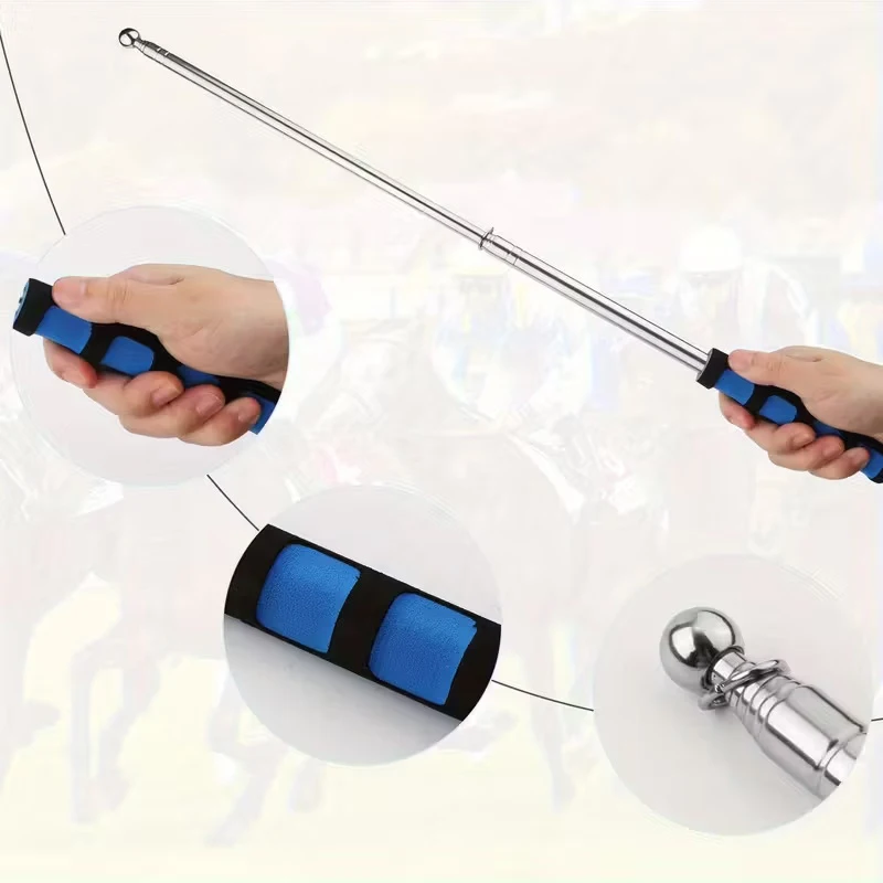 Horse Training Flags With Telescopic Flagpole Tour Guide Flagpole Set Portable Horseback Riding Gear Vibrant Colors