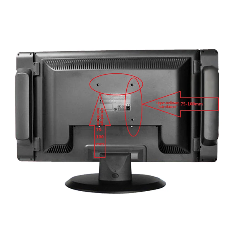 Support TV mural pour écran plat, fixation à pression, support TV universel en métal, moniteur LCD LED, cadre TV, VESA 75/100, 14-26 pouces