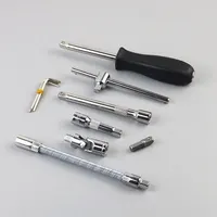 Clé dynamométrique à cliquet, ensemble de réparation automobile, outil mécanique, Kit d'outils de réparation automobile, jeu de douilles de 1/4 pouces, 46 pièces 3