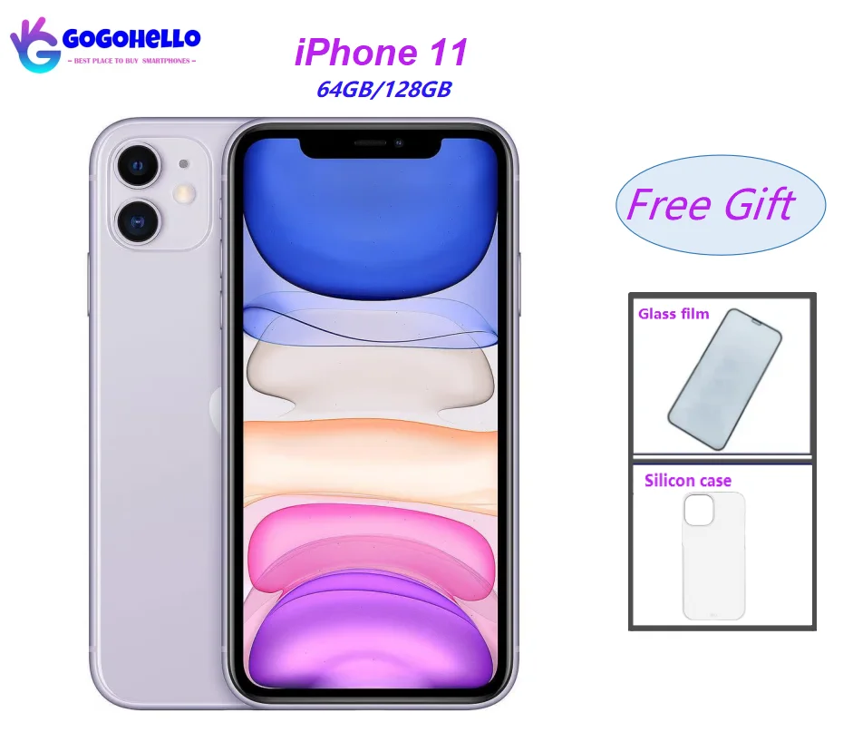 Sbloccato Originale Apple Iphone 11 6.1 "64Gb /128Gb Liquid Retina Ips Lcd Face Id Ios 4G Lte Smart Phone