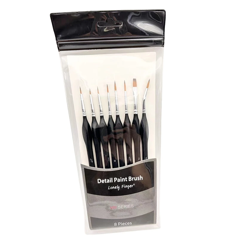8pcs Professional Micro Fine Detail Paint Brush Set Miniature Detail Brushes for Watercolor Oil Acrylic Craft Rock Painting 6