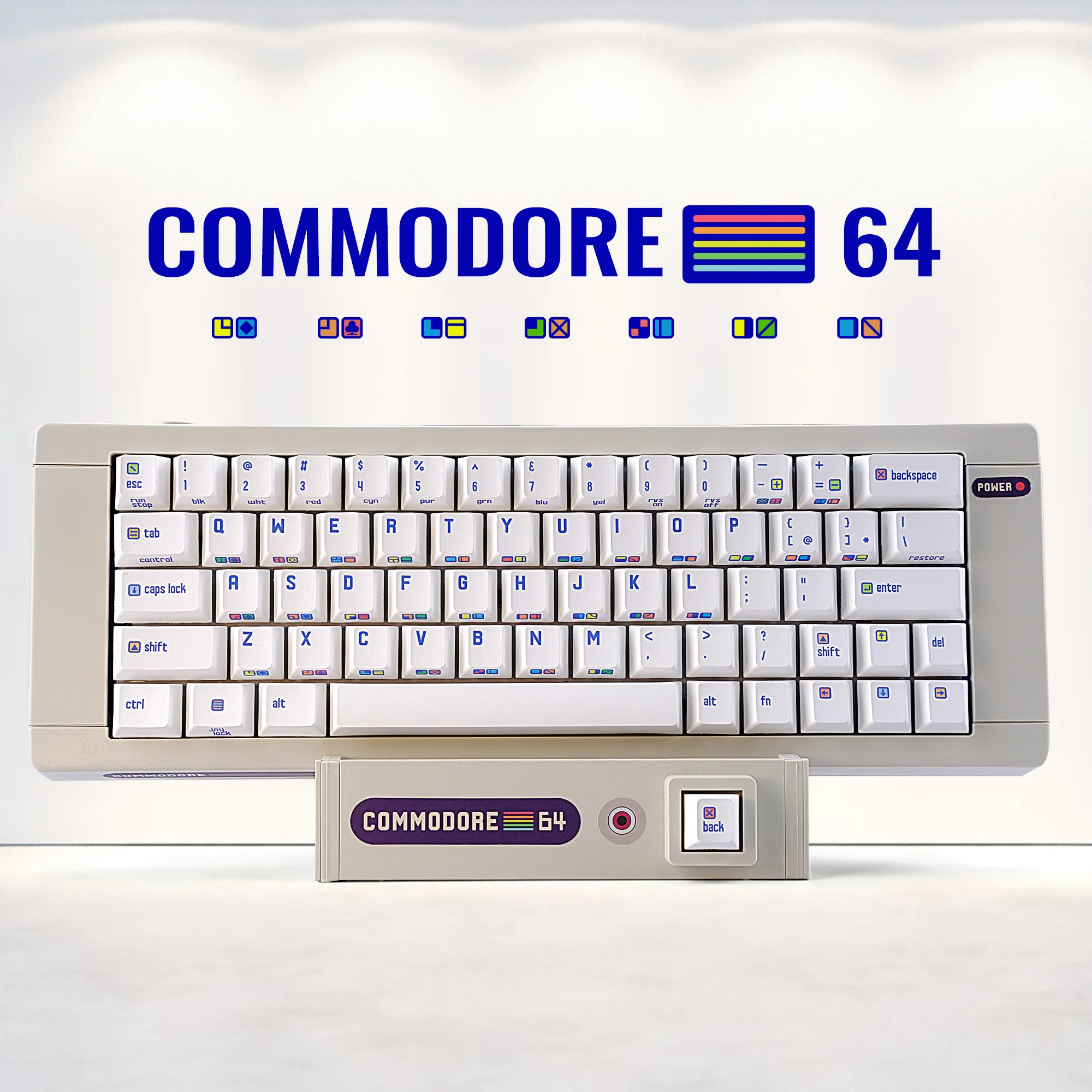 Modorore-カスタムメイドのテーマキーキャップ,64 c64キー,pbt,キー 