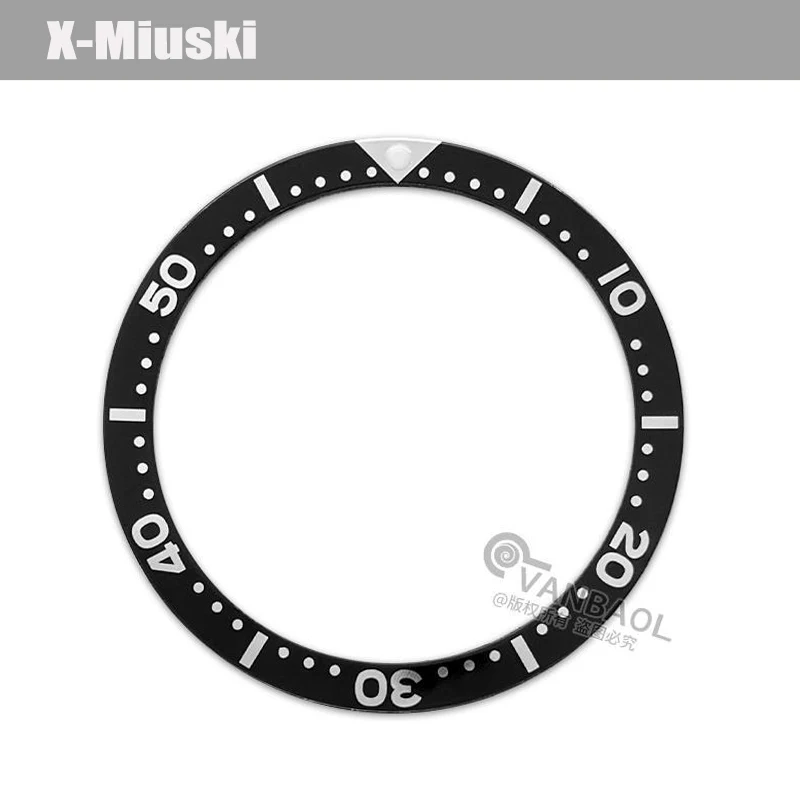 39mm x 32mm 거북이 시계 베젤 인서트 6105 6309 거북이 전복 시계 케이스 남성용 시계 베젤 링 교체