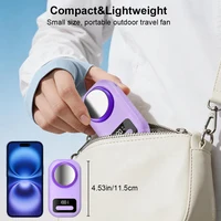 Ventilateur portable à suspendre au cou, mini ventilateur turbo à compression de glace semi-conductrice haute vitesse, 8000 mAh, 100 vitesses, ventilateur portable pour la taille, idéal pour les voyages 6