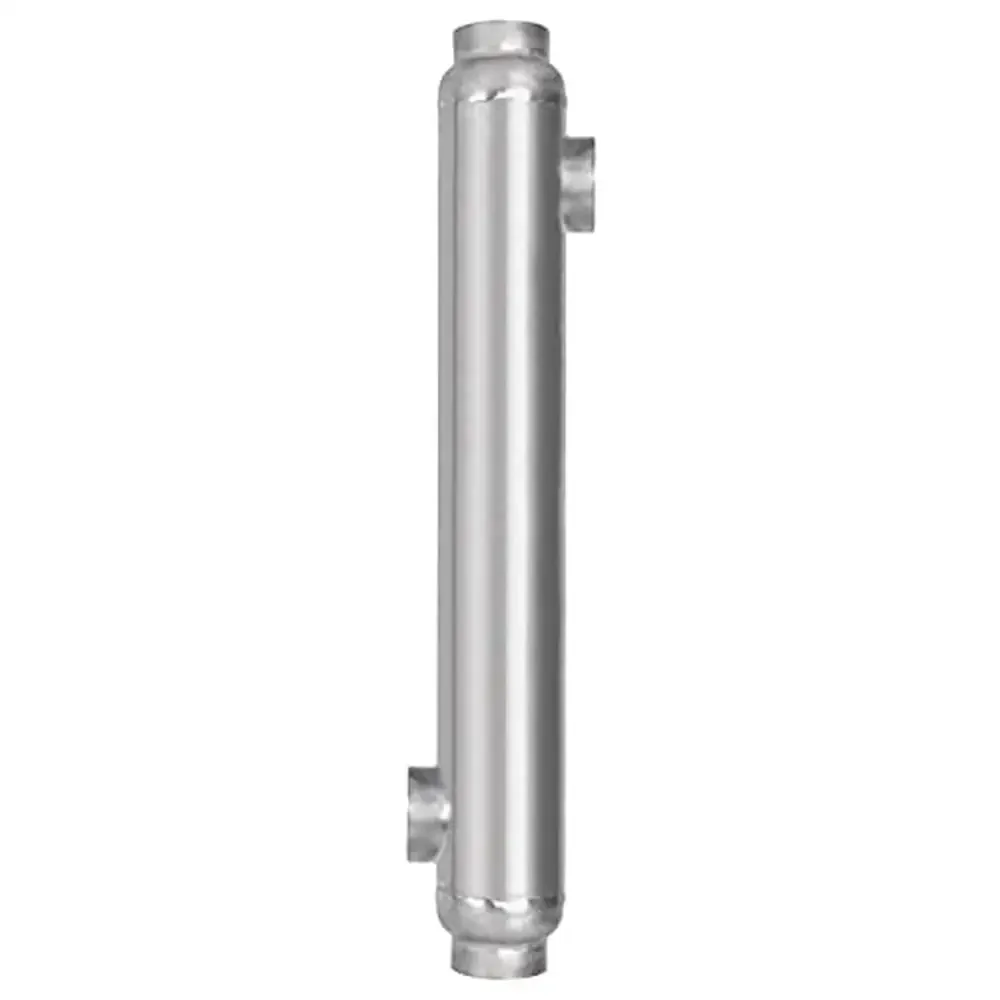 Solar Pool Heat Exchanger 300kBtu Titanium Opposite Ports 2" & 1 1/2" FPT 23,800 Gallon Salt Water Heating Pool Spa Hot Tub
