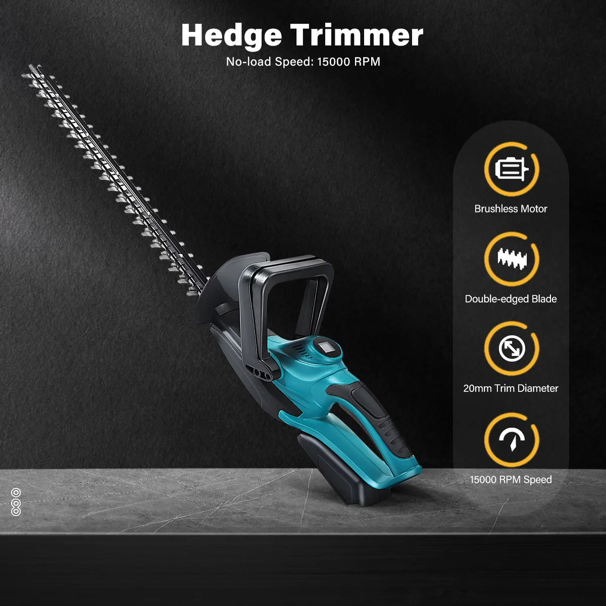 2000W Brushless Electric Hedge Trimmer 15000RPM Lawn Mower Garden Landscaping Hedge Pruner Trimmer Tool For Makita 18V Battery 5