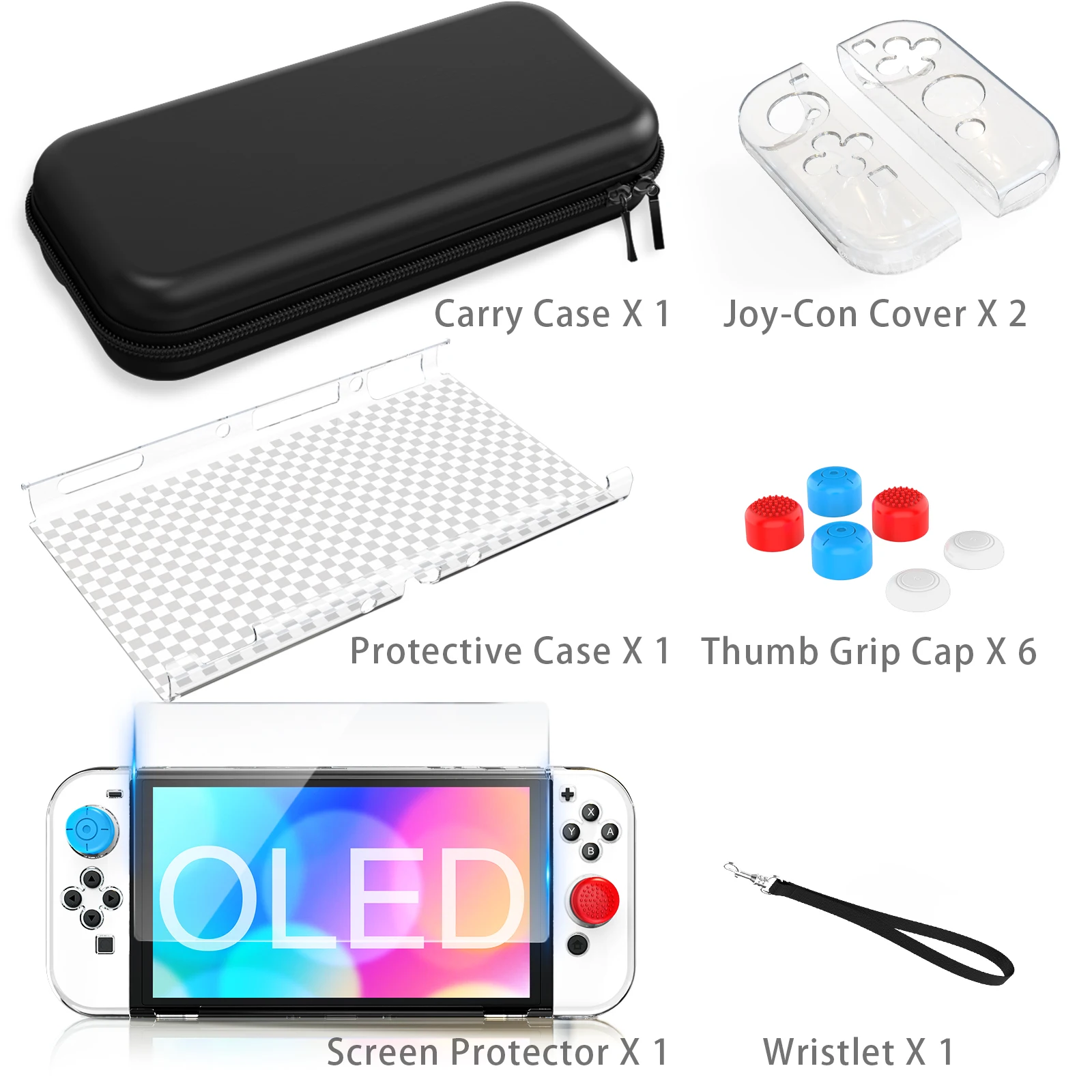 6 in 1 accessory kit for Nintendo Switch Lite