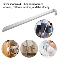 52cm Extra Long Shoe Horn Stainless Steel Silver Metal Shoes Remover Shoehorn Lifter Aid Slip Shoe Pull Tool 42cm 2