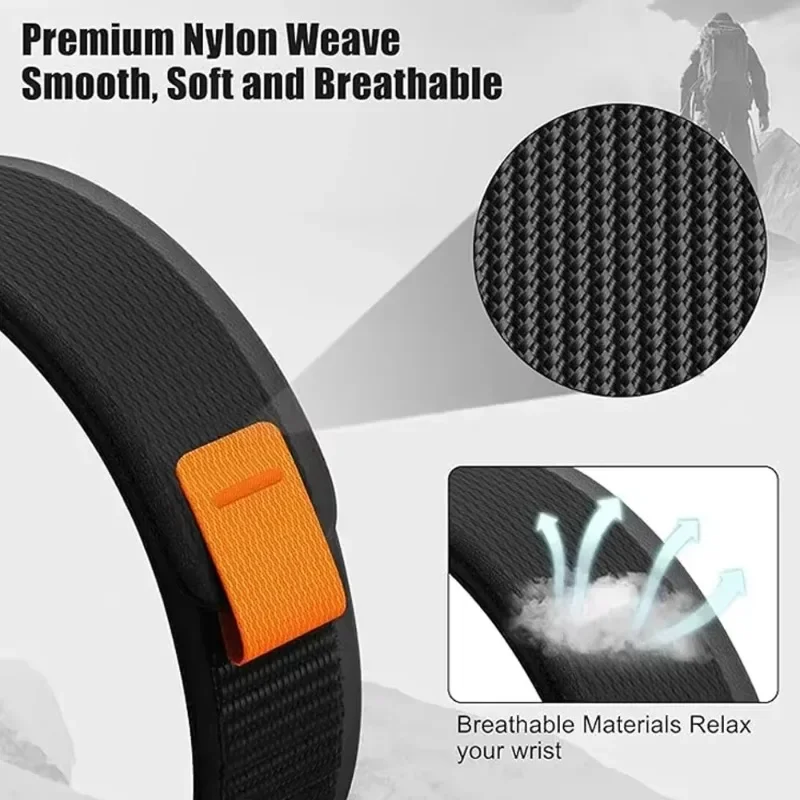 Trail Nylon Strap, 20mm/22mm, Breathable Bracelet Wristband