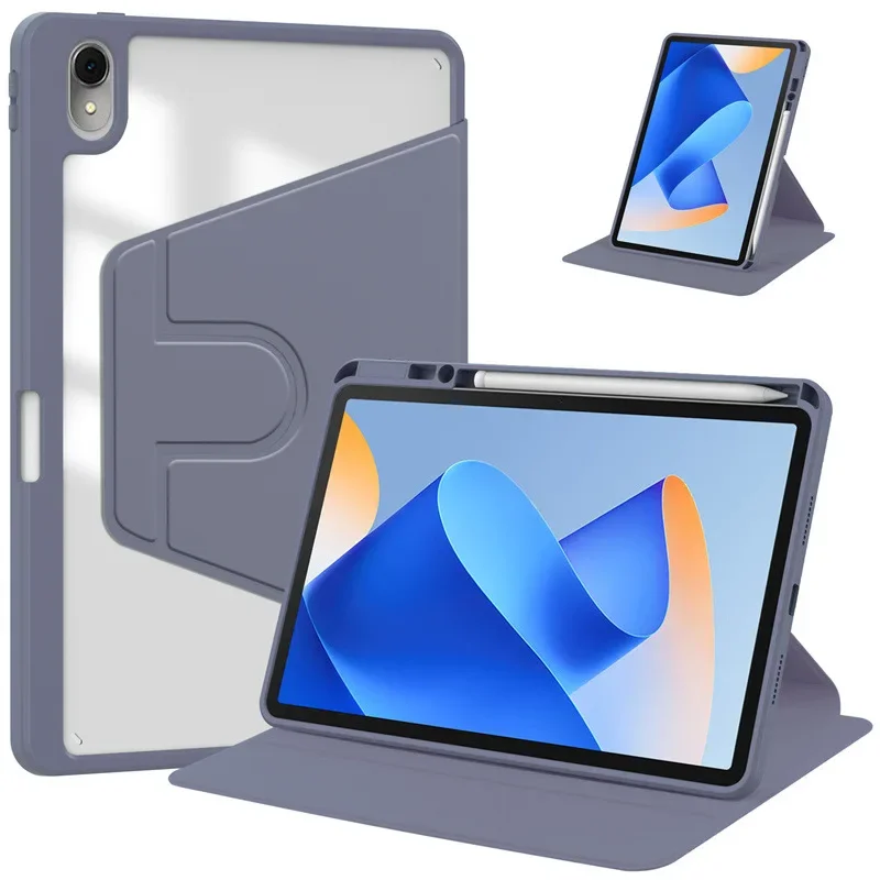 Luxurious 360° Rotating Flip Leather Tablet Case with Acrylic Shockproof Protection