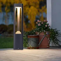 Outdoor LED Bollard Landscape Light Black Garden Pathway Lighting Fixtures Floor Lawn Lamp for Pillar Driveway Patio Yard Decora 1