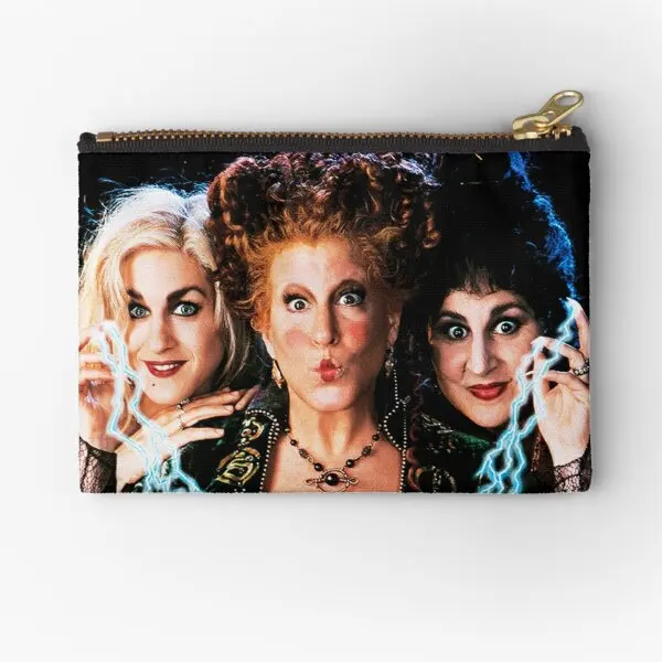 Hocus Pocus Zipper Pouches Money Bag Packaging Key Mutandine Storage Donna Cosmetic Small Socks Portafoglio Uomo Intimo Portamonete
