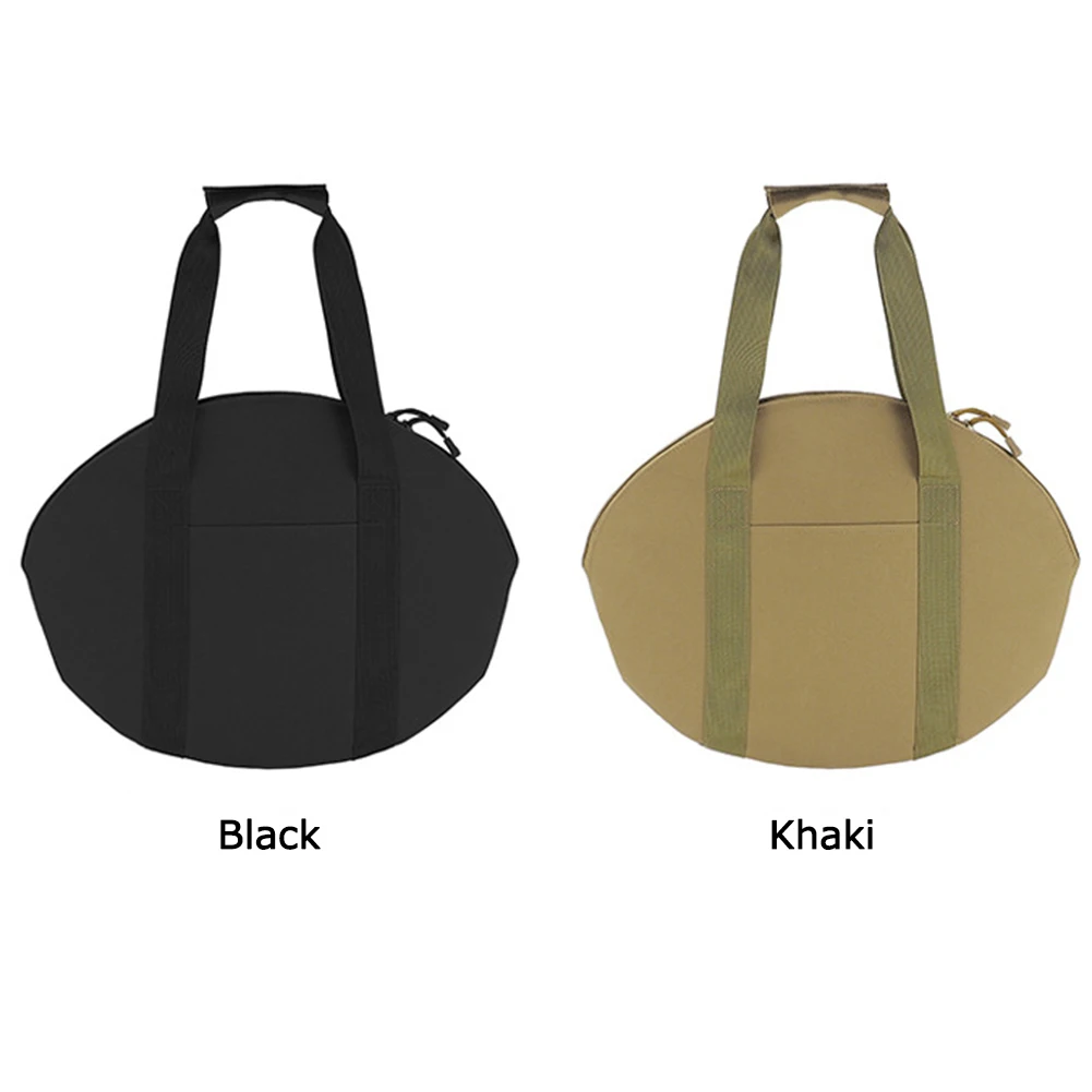 Outdoor Camping Cast Iron Skillet Carrier Storage Tote Bags Portable Cookware Barbecue Plate Tray Frying Pan Iron Pot Organizer
