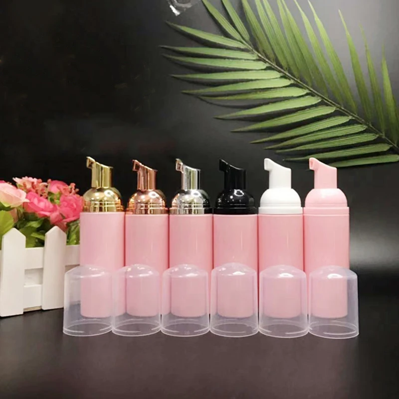 50/100/200ml 핑크 플라스틱 거품 펌프 병 빈 얼굴 속눈썹 클렌저 화장품 병 비누 디스펜서 거품 병 빈 병