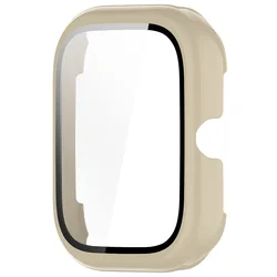 Durable PC Watch Case with Tempered Glass Screen Protector, Dustproof and Anti-Scratch (White)