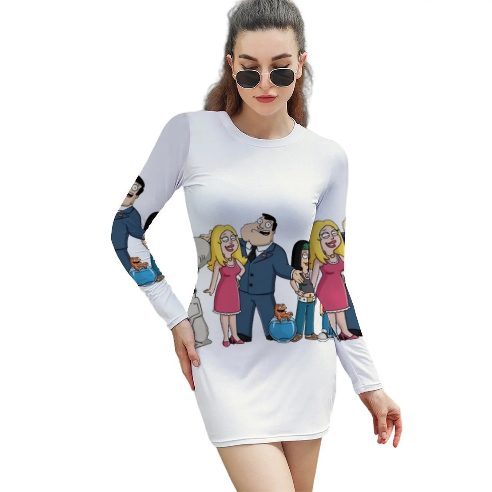 

American Long-Sleeved Sheath Dress beach dress prom dresses 2024 luxury woman evening dress