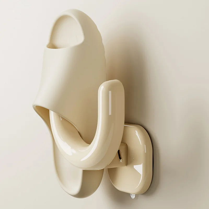 Suction cup slipper holder, no punching, wall mounted, can be sandwiched for storage, hook can drain water, strong adhesive hook