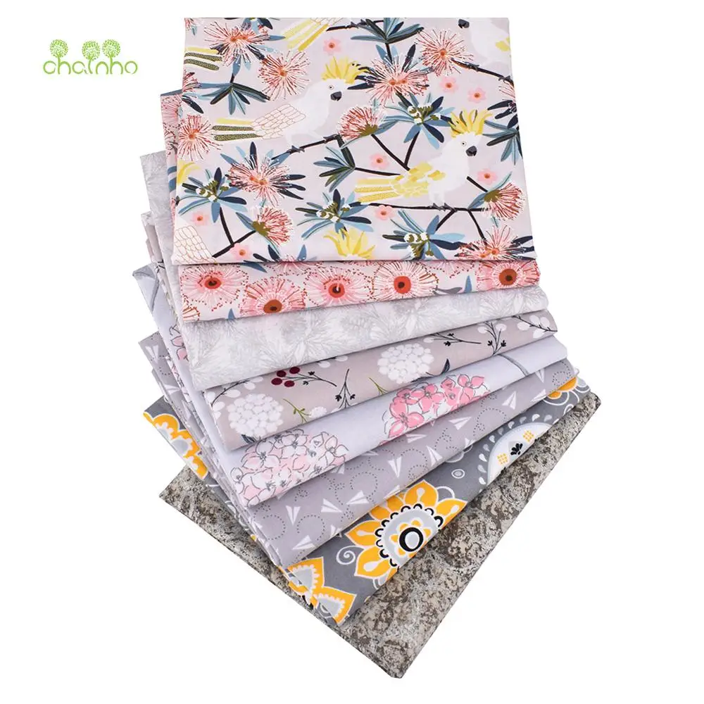 

Chainho,Printed Plain Cotton Fabric,Patchwork Cloth,DIY Quilting & Sewing Material,25x25cm/Piece,Bronzing Series Textile,CT06