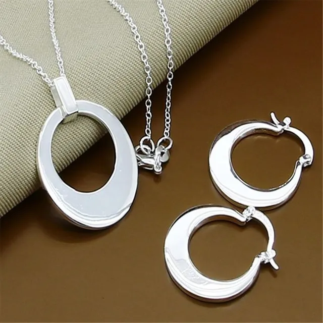 Fine Jewelry Set 925 Sterling Silver Sideways Snake Chain Bracelet Necklace Sets For Women Men Fashion Charm Jewelry Gift 4