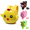 Kindergarten cartoon backpack children aged 1-3 boys girls with double shoulder anti loss backpack cute little chicken hard shel 1
