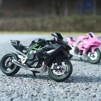 1:18 Ninja hx816 H2R Diecast Motorcycle Model Workable Shork-Absorber Toy For Children Gifts Toy Decoration 1