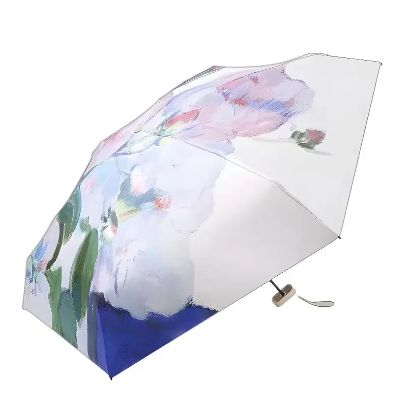 Sunscreen Parasol: Outdoor Convinient Six Folding Umbrella with UV Protection, Portable and Stylish Women's Sun Umbrella 6