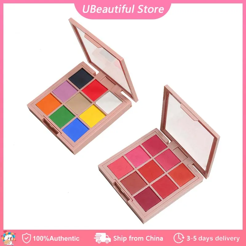 

Nail Powder Palette 9 Colors Nail Gradient Glitter Pigment Set Chrome Powder Professional Manicure Accessories Mirror Effect