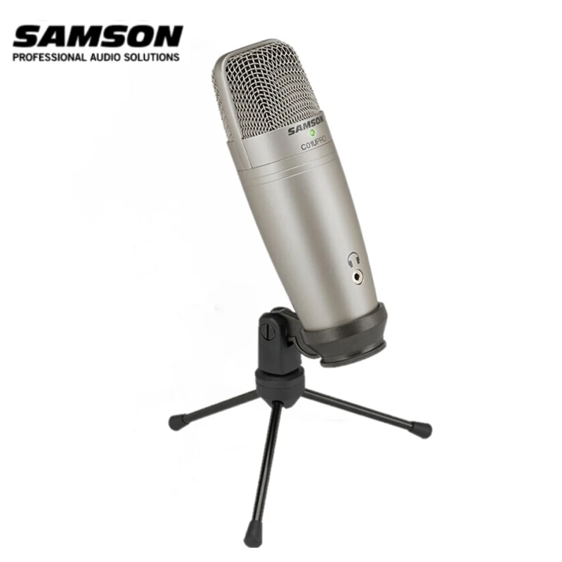 Samson C01U Pro USB Studio Condenser Microphone with Real-time monitoring large diaphragm condenser microphone for broadcasting |