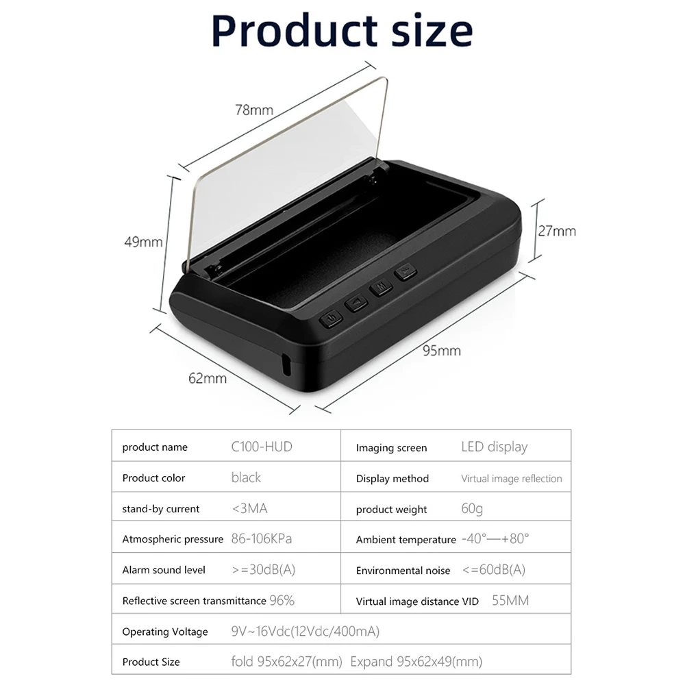 ڵ   HUD ڵ   ˶   ÷,   ý , C100-HUD OBD2 II EUOBD