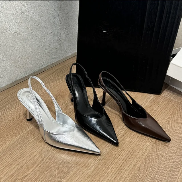 New Fashion Slip-on Women's High Heels Solid Office and Career Sexy Pointed Toe Heeled Sandals Women High Heel Pumps