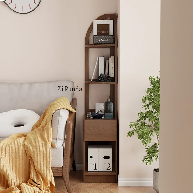 Bedside bookshelf integrated storage shelf household living room sofa narrow crevice cabinet small storage cabinet