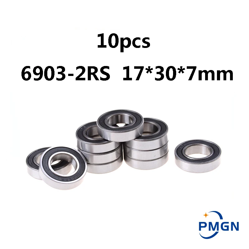 10PCS High quality 6903RS 6903 2RS 6903 RS 17x30x7 mm Bearing ABEC-5 Thin Section 6903 2RS Ball Bearings 6903RS 61903 RS