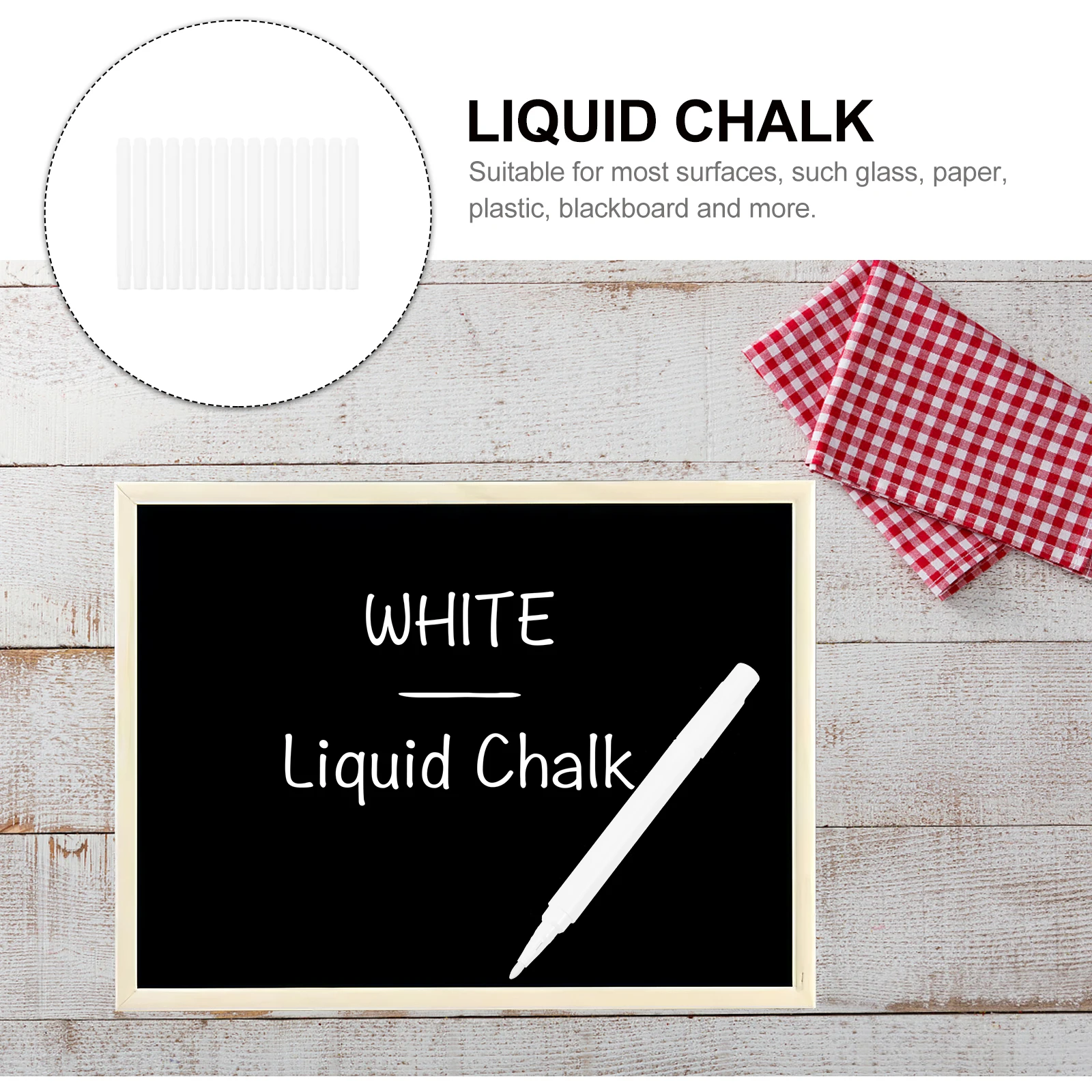 15 Pcs Liquid Chalk Chalkboard Pens Blackboard Writing Pastel Pencils Paint Markers for Metal Erasable