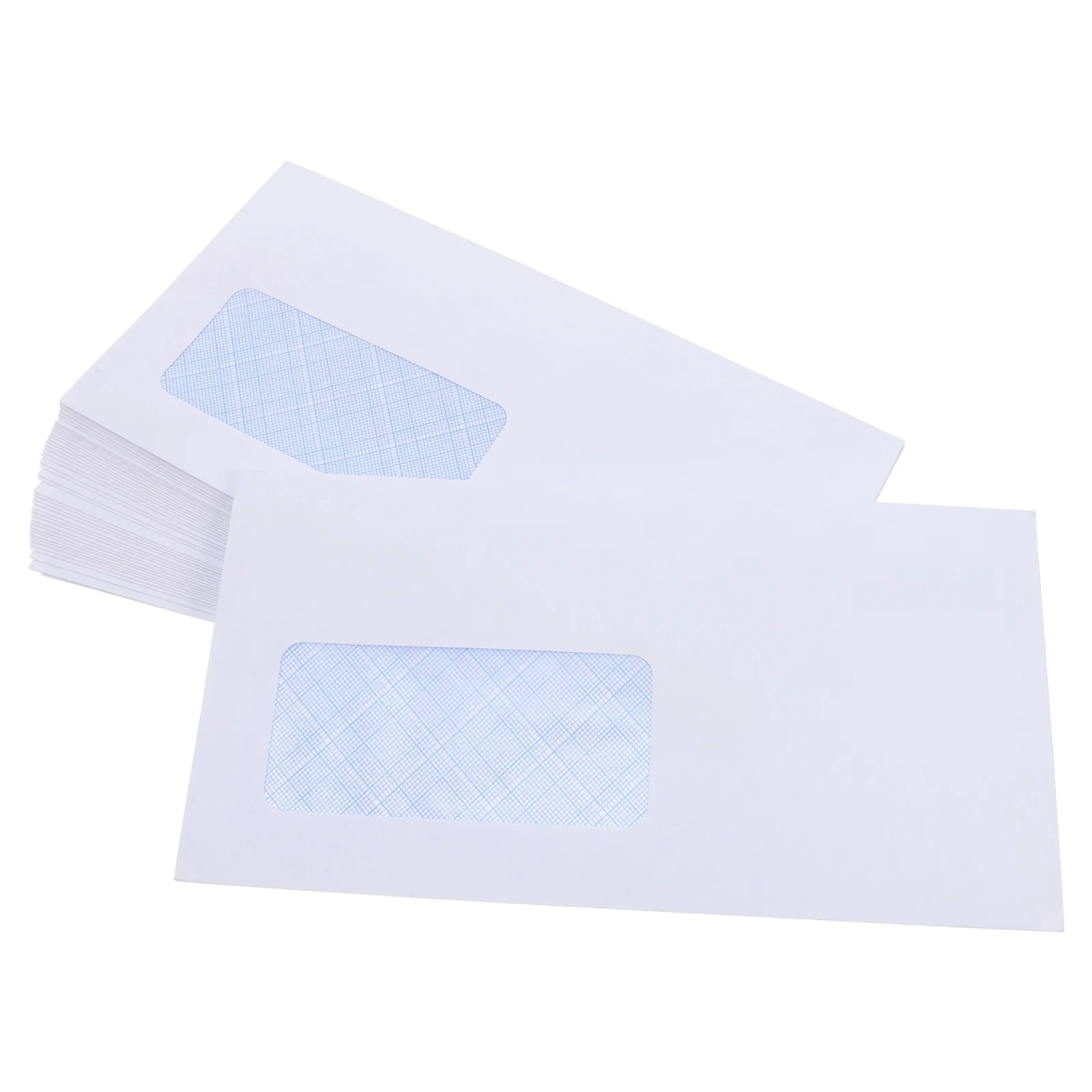 50pcs Self Sealing Security Envelopes Left Window White Design Envelopes Ideal For Storage Paper Letter