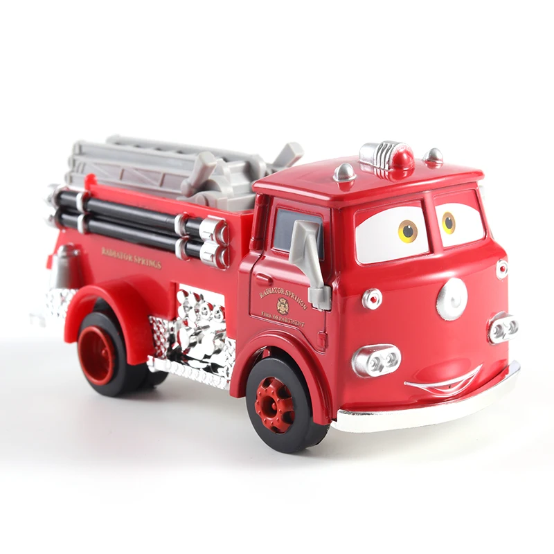 Disney Pixar Cars  Lightning McQueen Axelrod Mater Miss Mother 1:55 Diecast Vehicle Metal Alloy Boy Girl Kid Toys Christmas Gift fire truck toy Diecasts & Toy Vehicles