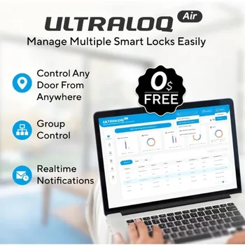 ULTRALOQ Latch 5 Built-in WiFi Smart Lock with NFC, 5-in-1 Keyless Entry Door Lock with Touch Digital Keypad, Smart Handle Lock 5